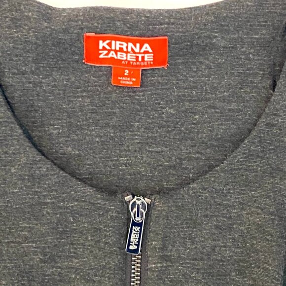 Kirna Zabete Target grey mini dress Womens 2 zipper Polka dot tulle party retro - Picture 4 of 9